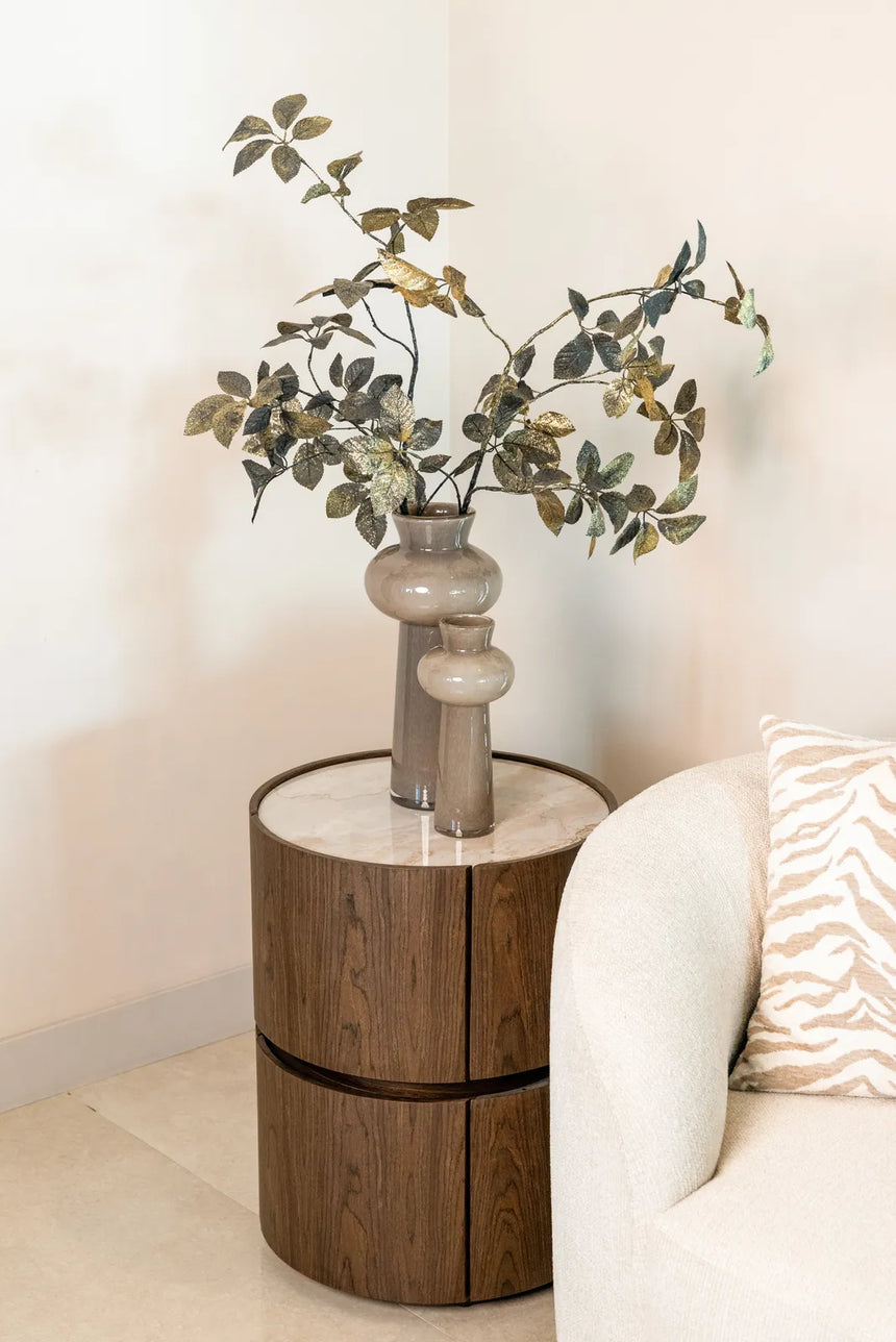 Nachttisch Ellery in braun mit 2 Schubladen, 50x50x65 cm von Richmond Interiors – Bild 6