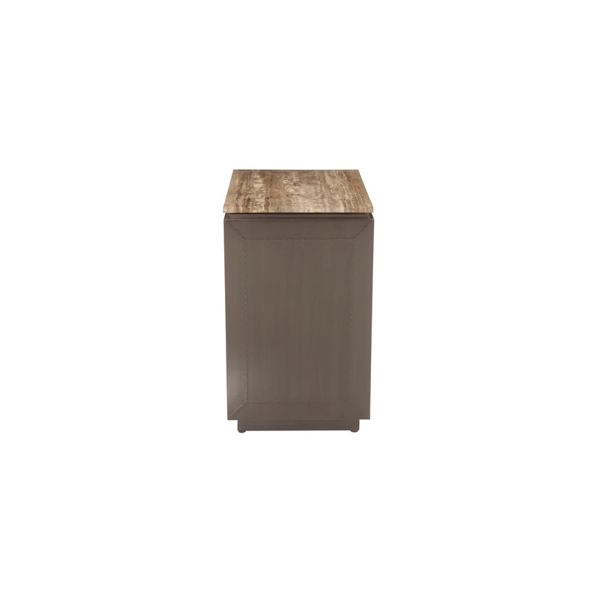 Nachttisch Russo aus Travertin in braun mit 3 Schubladen, 55x40x65 cm von Richmond Interiors – Bild 4