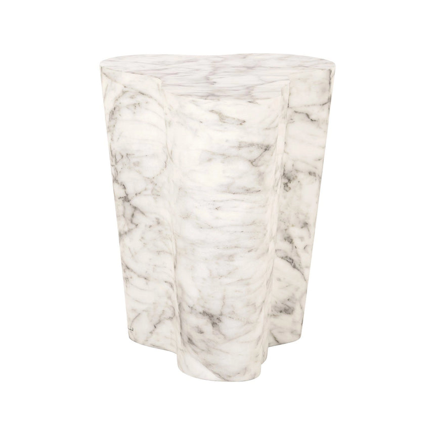 Outdoor Beistelltisch Rockyard mit weißen Marmorlook, 46x39,5x46 cm von Richmond Interiors – Bild 2
