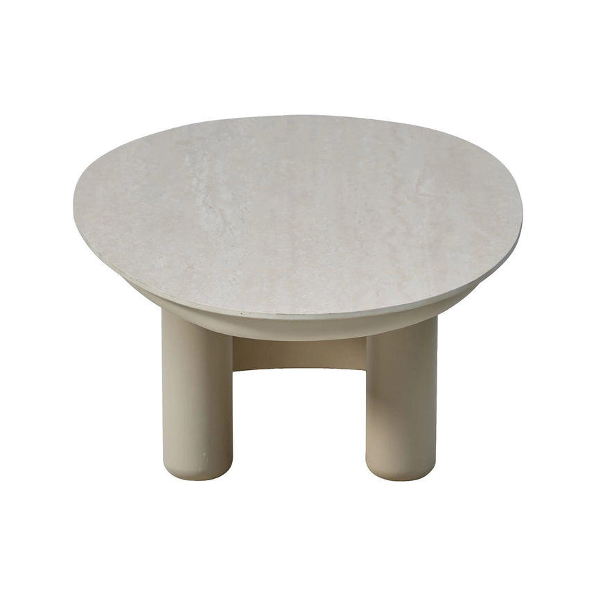 Outdoor-Couchtisch Vendome aus Aluminium und gesintertem Stein in beige, 113x59x32 cm von Richmond Interiors – Bild 3