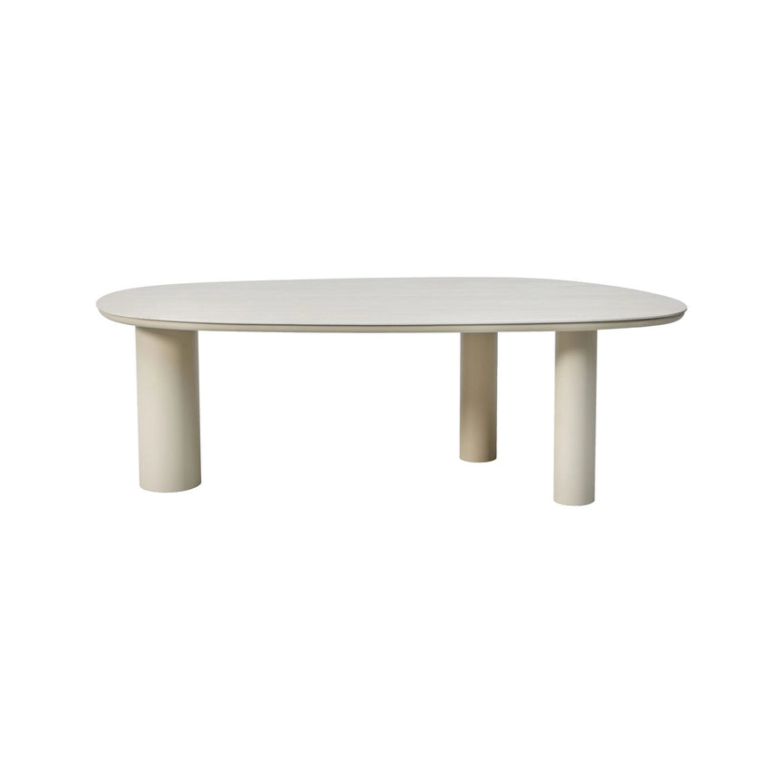 Outdoor-Esstisch Jabali aus Aluminium und gesintertem Stein in beige, 230x100x76 cm von Richmond Interiors – Bild 3