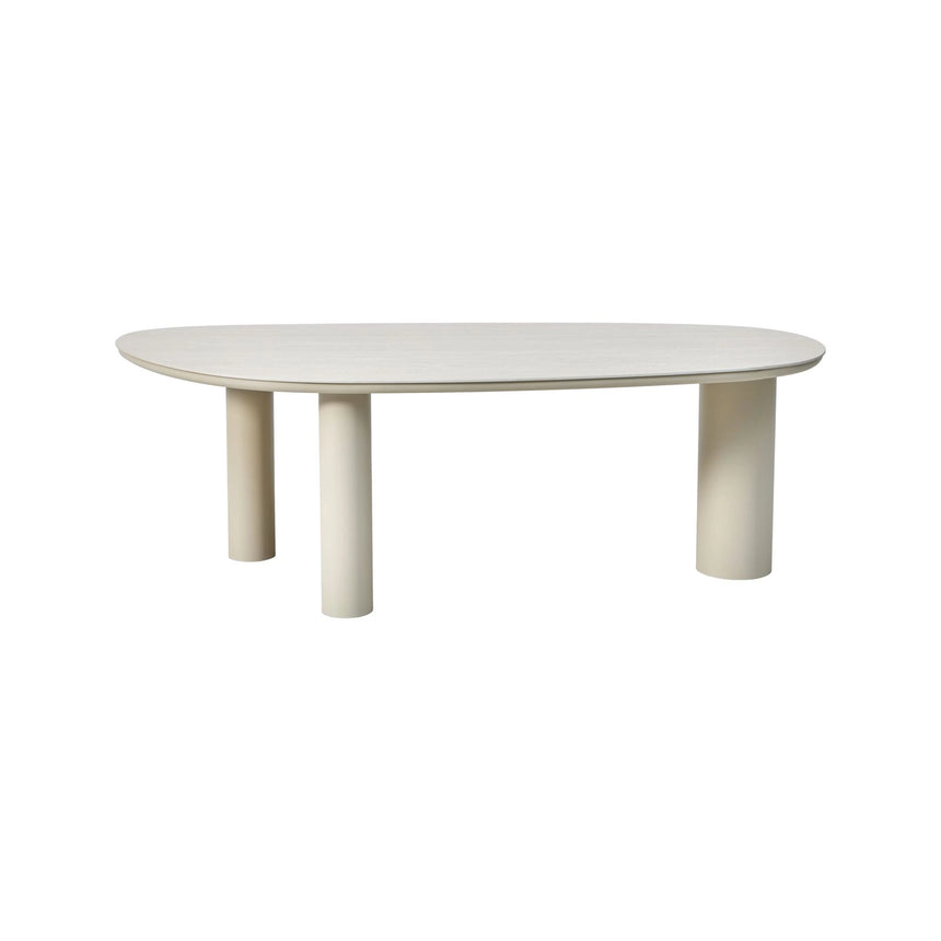 Outdoor-Esstisch Jabali aus Aluminium und gesintertem Stein in beige, 230x100x76 cm von Richmond Interiors – Bild 4
