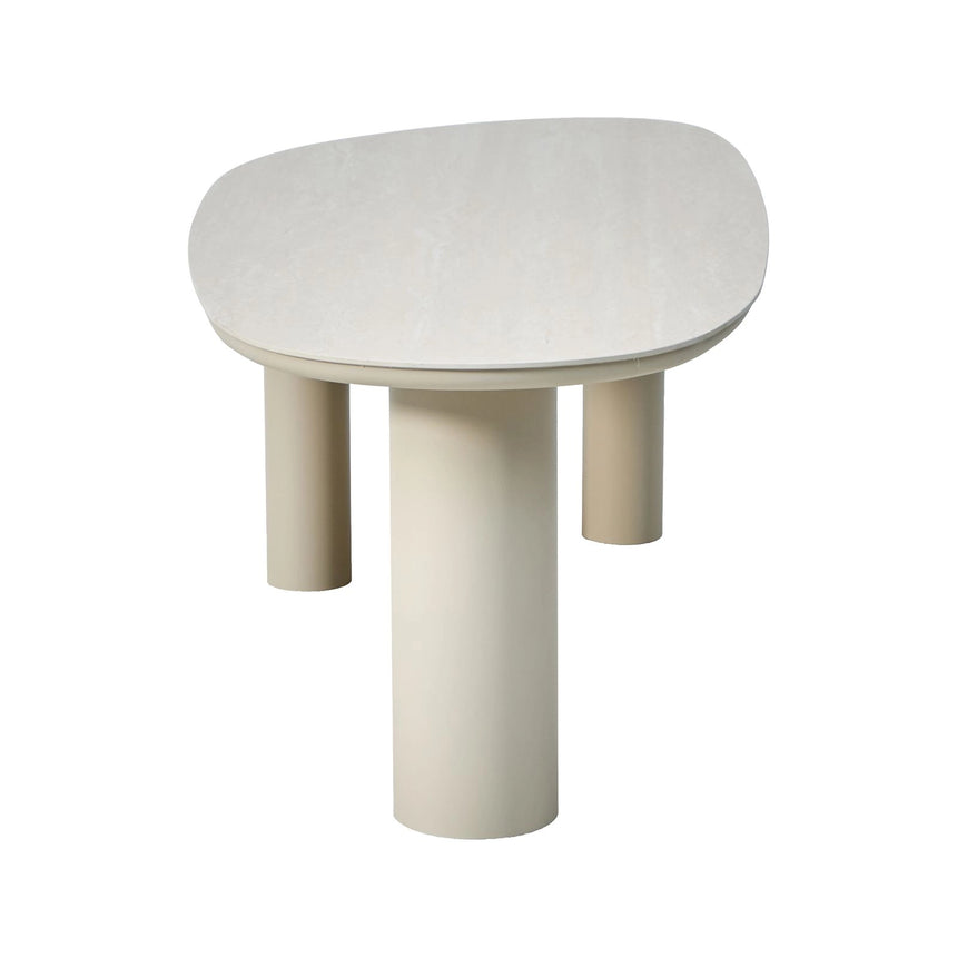 Outdoor-Esstisch Jabali aus Aluminium und gesintertem Stein in beige, 230x100x76 cm von Richmond Interiors – Bild 5