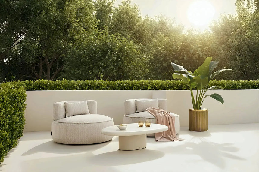 Outdoor Lounge Stuhl Nammos in beige swivel von Richmond Interiors – Produktbild 11