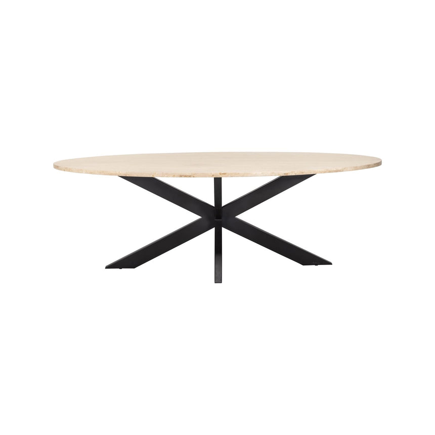 Ovaler Esstisch Avalon mit Travertin in bronze, 230x116x76 cm von Richmond Interiors – Bild 2