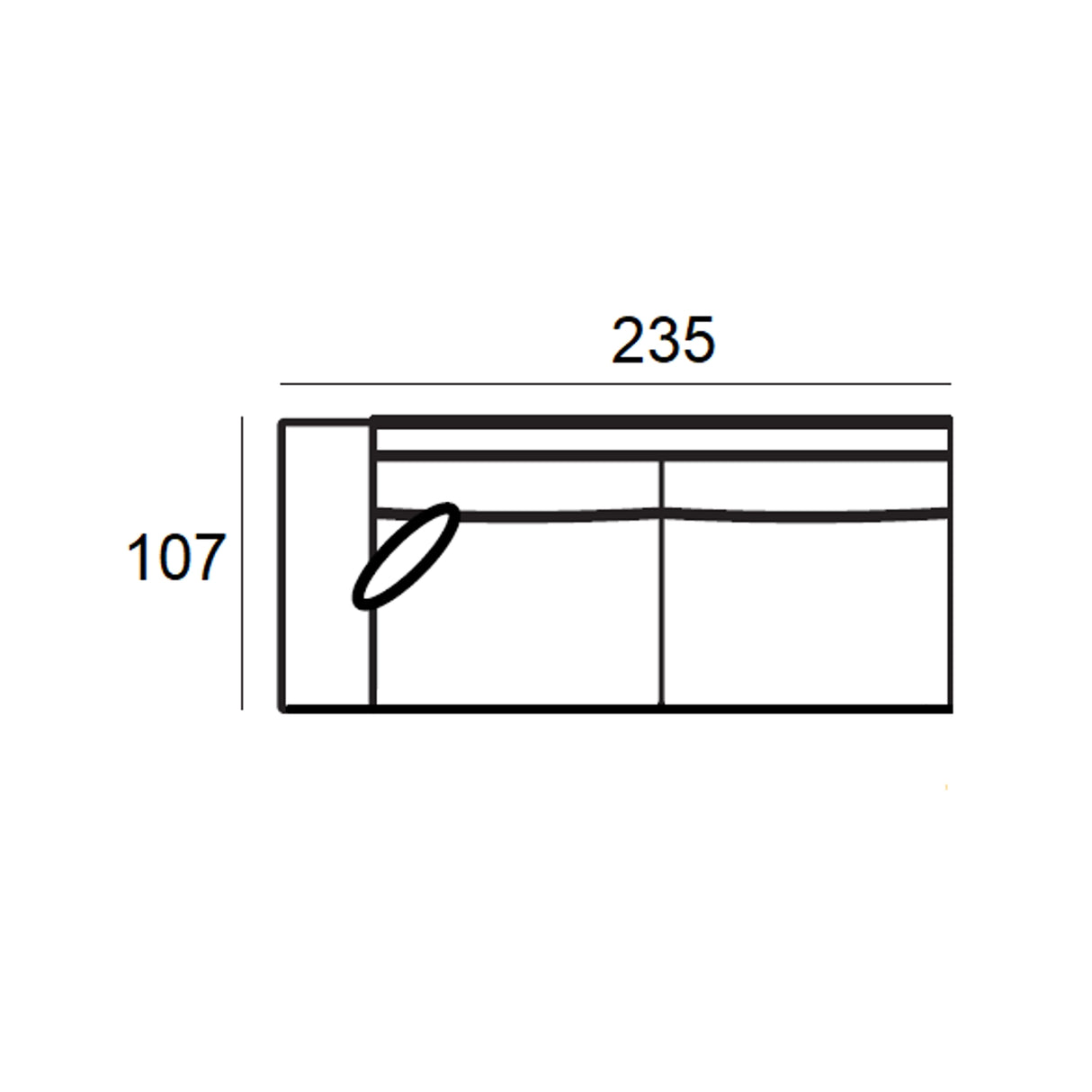 Pasha 3-Sitzer Sofa, in pearl island, Chaiselongue rechts, 366x213 cm von Richmond Interiors – Produktbild 6