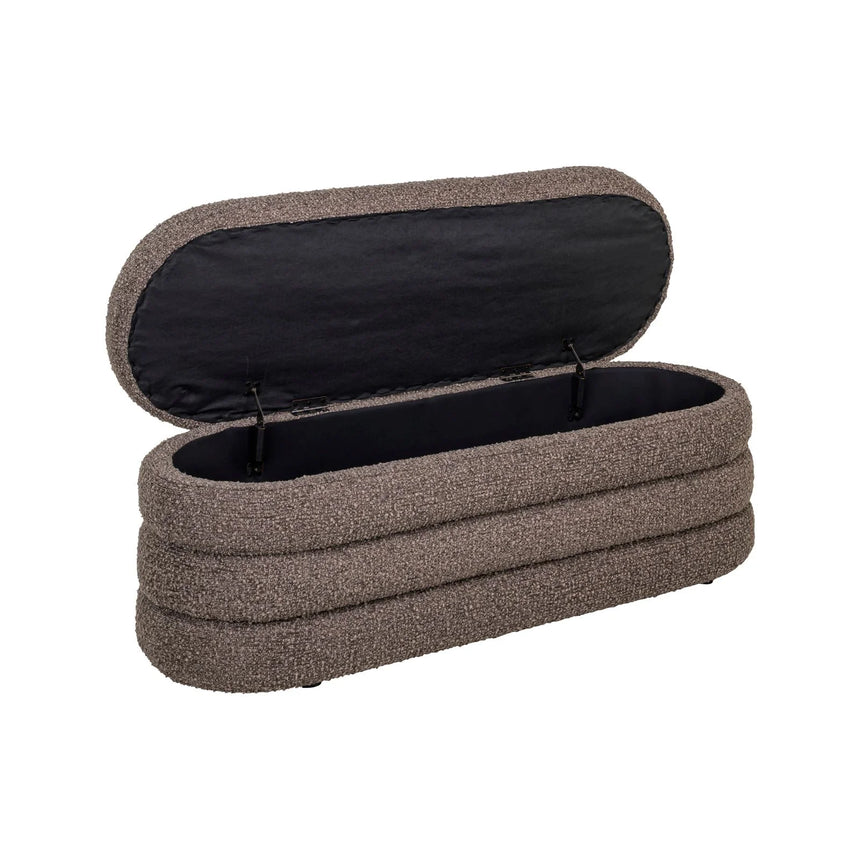 Pouf und Fußhocker Camille in brown chunky, 131x46x46 cm von Richmond Interiors – Bild 4