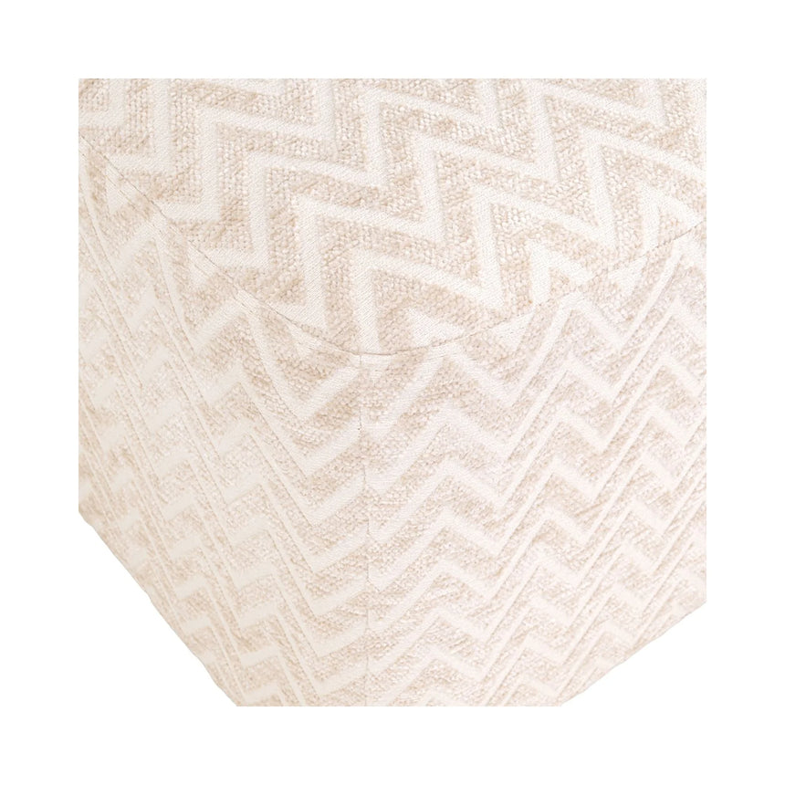 Pouf und Fußhocker Ciela in beige chevron, 51x51x43 cm von Richmond Interiors – Bild 4