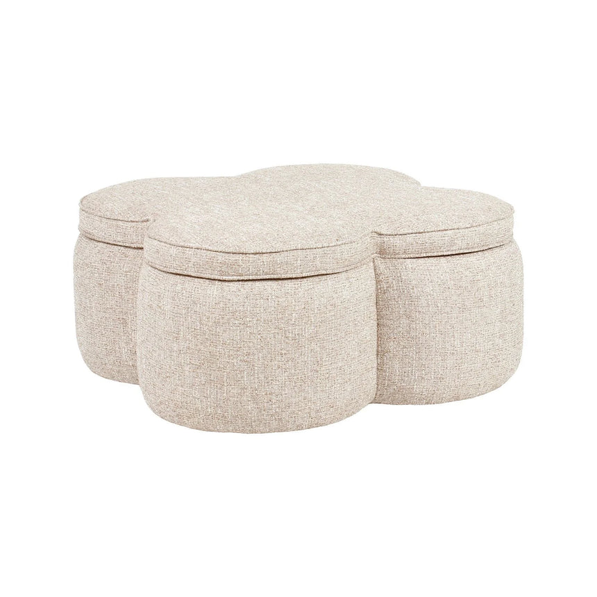 Pouf und Fußhocker Corbeau in sand tweed von Richmond Interiors – Bild 1