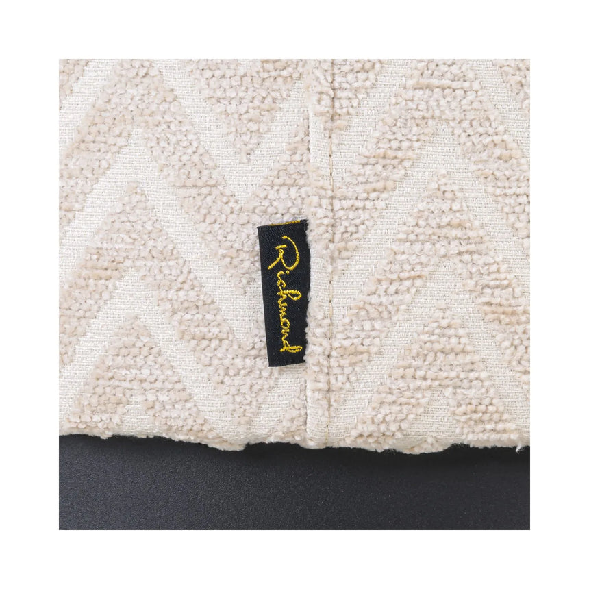 Pouf und Fußhocker Lexie in beige chevron, 45x45x47 cm von Richmond Interiors – Bild 3