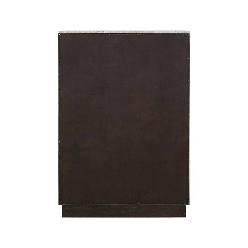 Schrank Claremont mit Eichenfurnier und Travertin in braun, 95x46x139 cm von Richmond Interiors – Bild 3