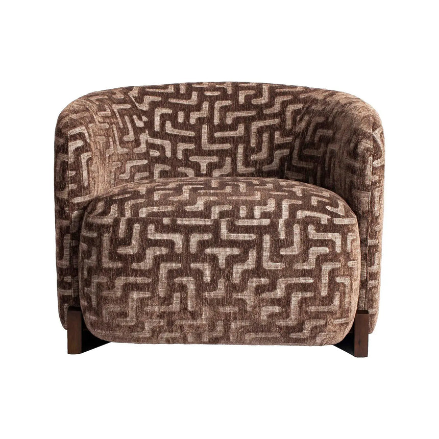 Sessel Hannah mit flammhemmendem Bezug in brown labyrinth, 91x81x72 cm von Richmond Interiors – Bild 4