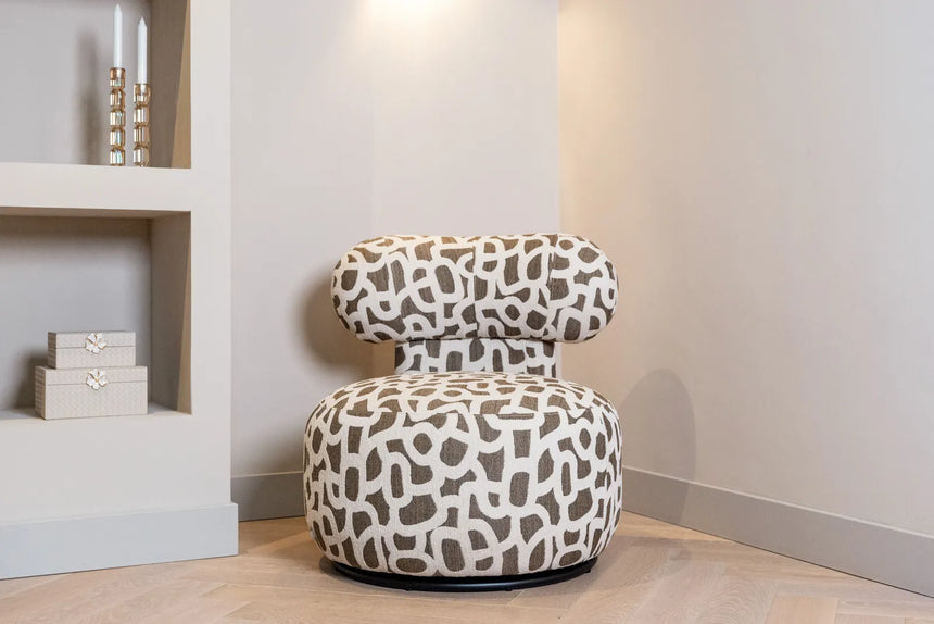 Sessel Kaya mit Drehfunktion in weave brown, 72x84x75 cm von Richmond Interiors – Bild 2