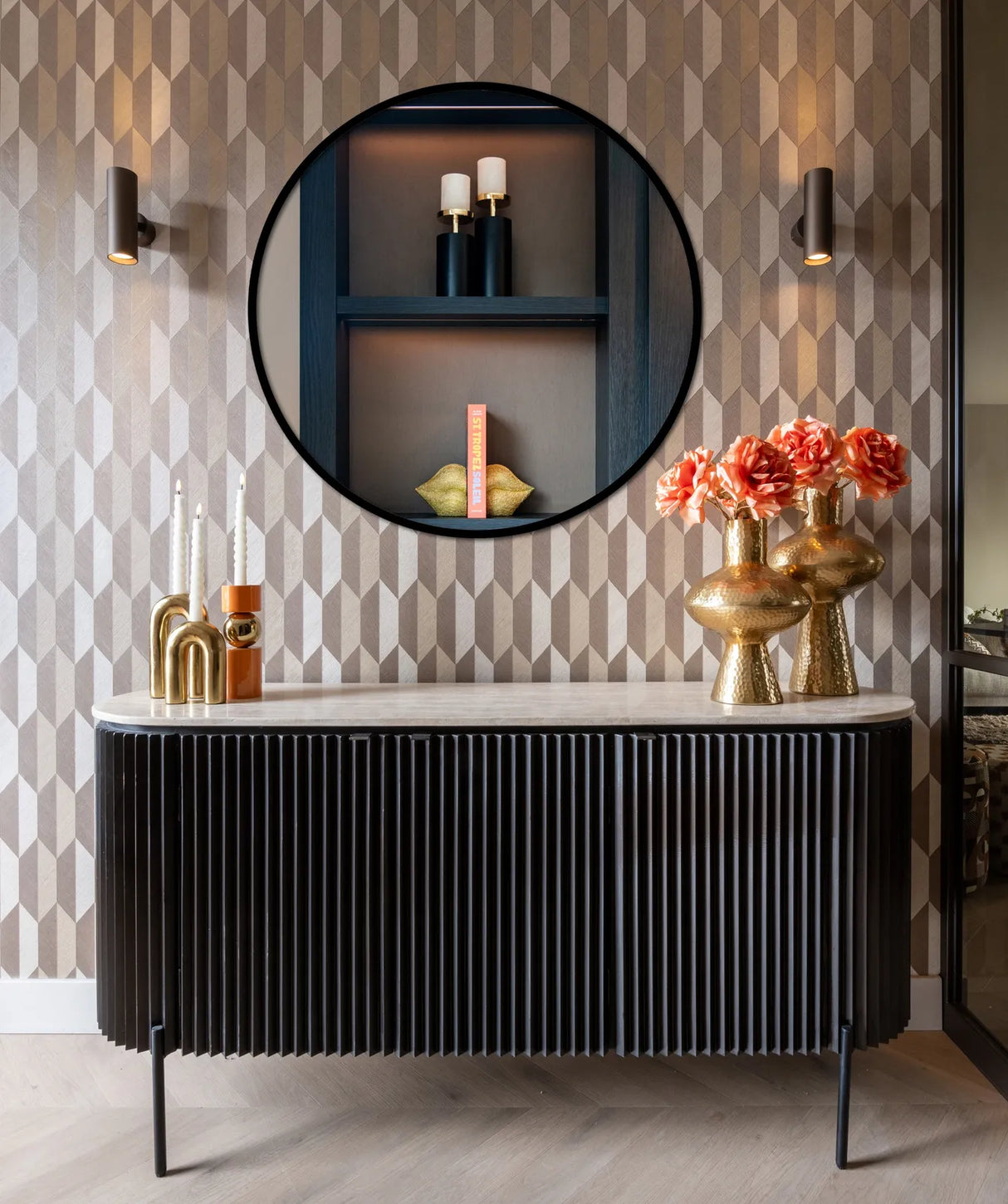 Sideboard Hampton in dark brown, 160x40x82 cm von Richmond Interiors – Produktbild 7