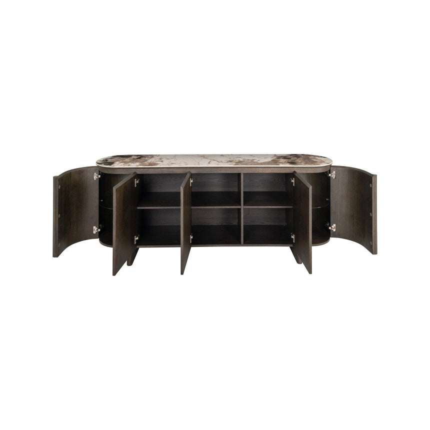 Sideboard Langford in braun mit Keramikplatte, 200x45 cm von Richmond Interiors – Produktbild 4