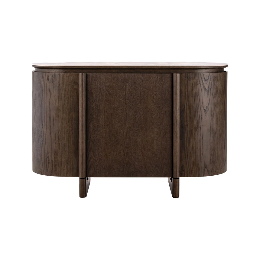 Sideboard Langford mit 3 Türen, Eichenfurnier und Keramik in braun, 120x45x77 cm von Richmond Interiors – Bild 2