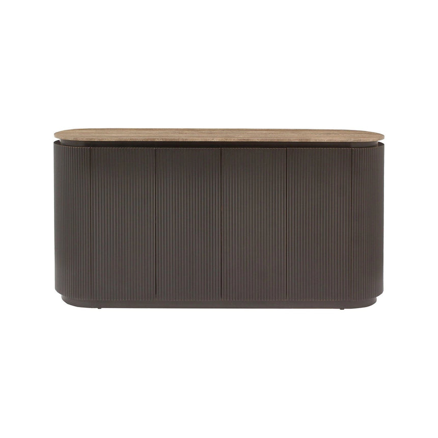 Sideboard Russo 4-Türer in dunkelbraun, 160x40x82 cm von Richmond Interiors – Produktbild 2