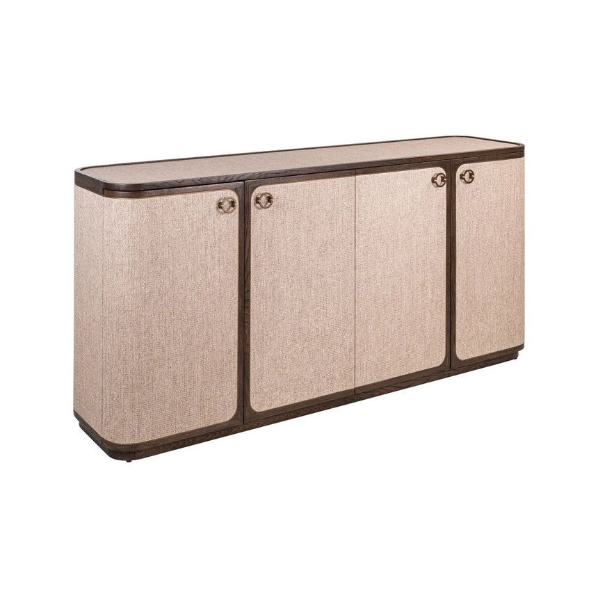 Sideboard Willox aus Eiche und Leinen in beige, 180x45x86 cm von Richmond Interiors – Produktbild 1