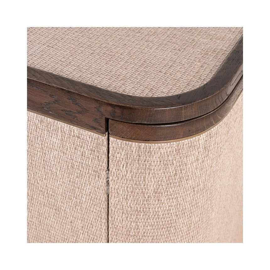 Sideboard Willox aus Eiche und Leinen in beige, 180x45x86 cm von Richmond Interiors – Produktbild 3