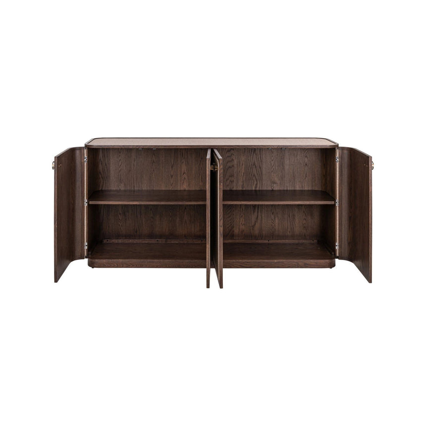 Sideboard Willox aus Eiche und Leinen in beige, 180x45x86 cm von Richmond Interiors – Produktbild 6