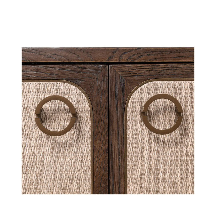 Sideboard Willox aus Eiche und Leinen in beige, 180x45x86 cm von Richmond Interiors – Produktbild 7