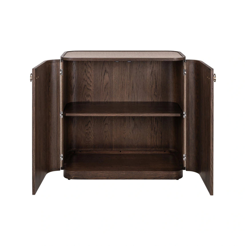 Sideboard Willox aus Eiche und Leinen in beige, 90x45x86 cm von Richmond Interiors – Produktbild 5