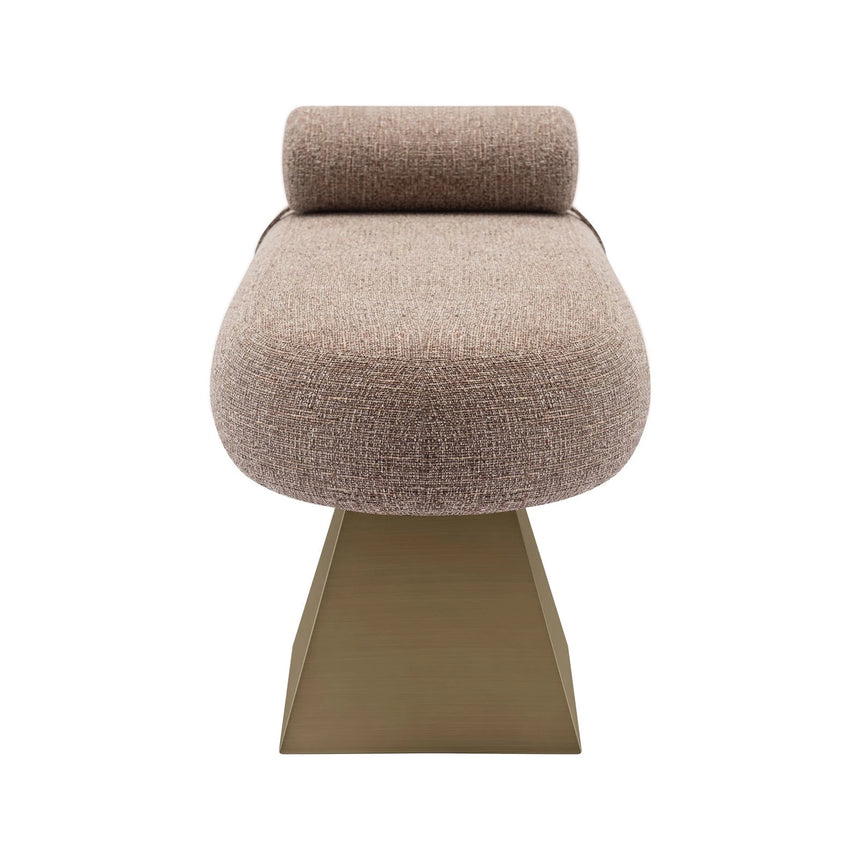 Sitzbank Alexander Jones (Geneva) mit flammhemmendem Bezug in brown tweed, 148x44x43 cm von Richmond Interiors – Bild 4