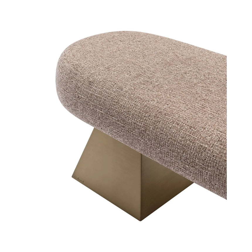Sitzbank Alexander Jones (Geneva) mit flammhemmendem Bezug in brown tweed, 148x44x43 cm von Richmond Interiors – Bild 7