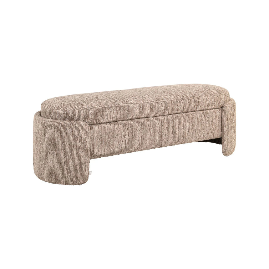 Sitzbank Cupid mit Stauraum in mocca linear, 150x49x47 cm von Richmond Interiors – Bild 1