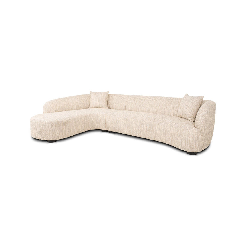 Sofa Pandora mit Chaise Longue links, in beige angora, 320x170 cm von Richmond Interiors – Produktbild 1