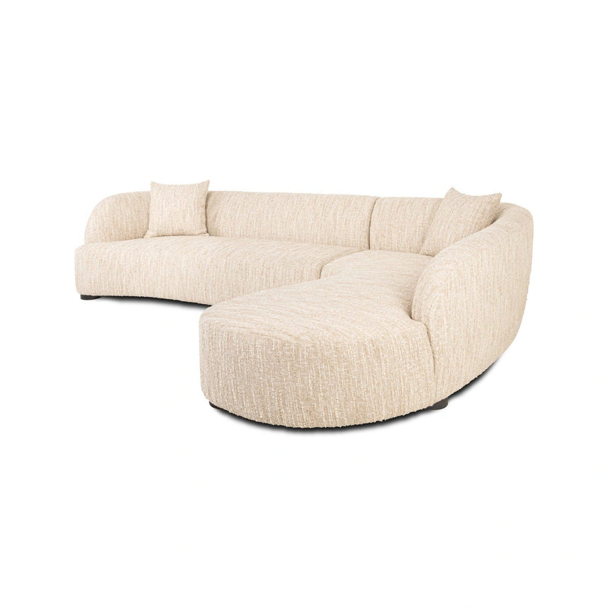 Sofa Pandora mit Chaise Longue rechts, in beige angora, 320x170 cm von Richmond Interiors – Produktbild 3