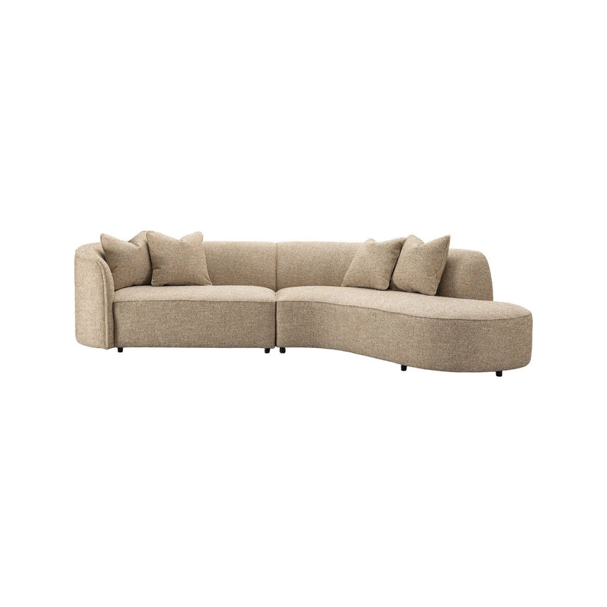 Sofa Romero mit Ottomane rechts und flammhemmendem Bezug in sand tweed, 303x178 cm von Richmond Interiors – Bild 2