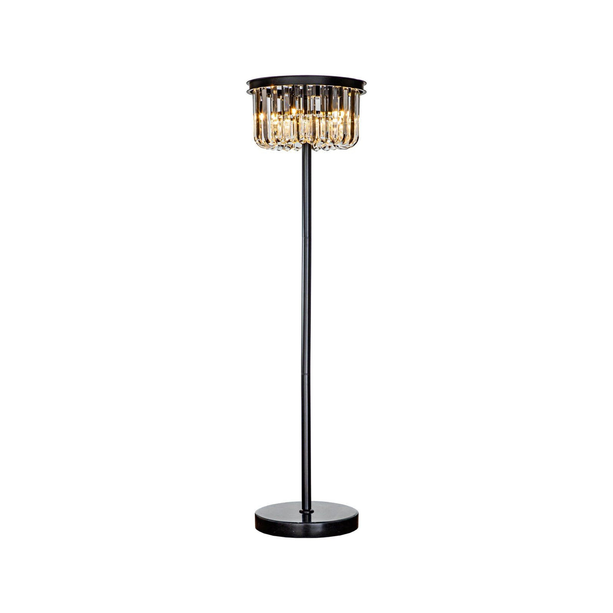 Stehlampe Dagmar in schwarz aus Marmor und Glas, 40x40x150 cm von Richmond Interiors – Produktbild 1