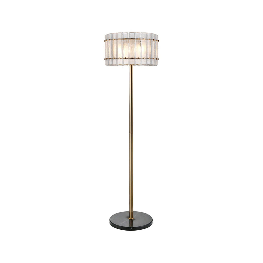 Stehlampe Feline in brass antique aus Marmor und Glas, 48x48x168 cm von Richmond Interiors – Produktbild 1