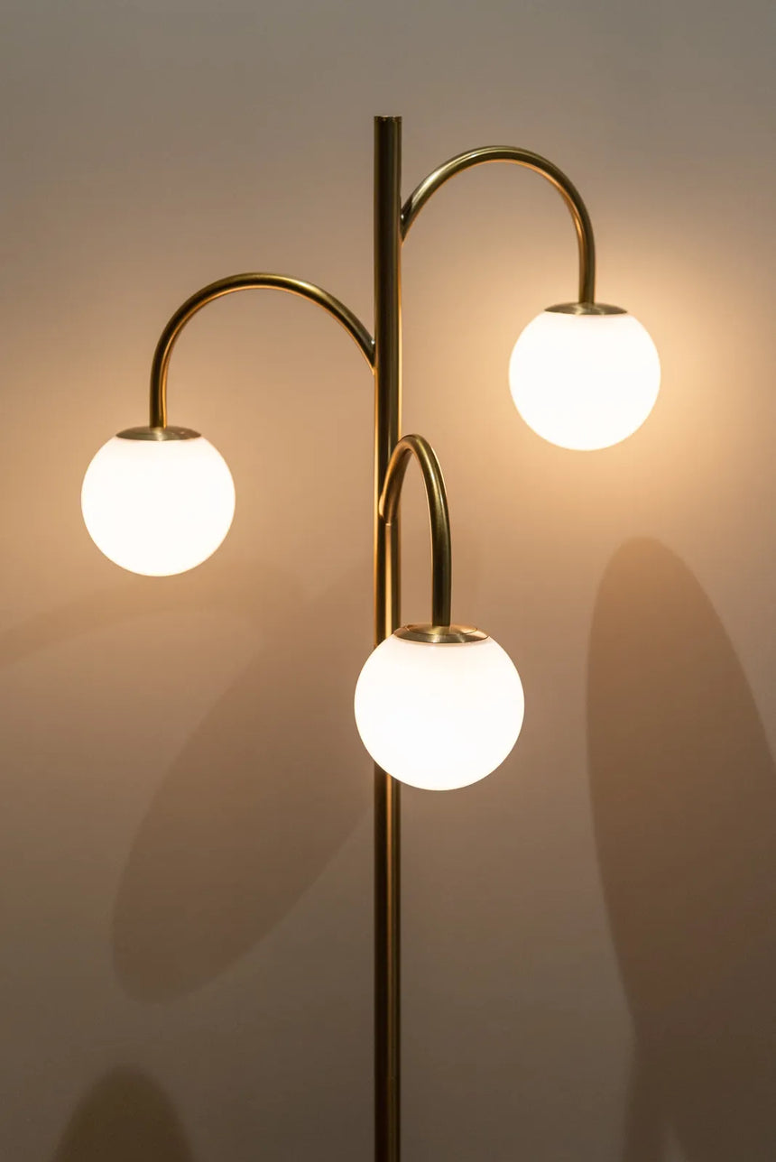 Stehlampe Janou in gold aus Marmor und Eisen, 46x42x155 cm von Richmond Interiors – Produktbild 5