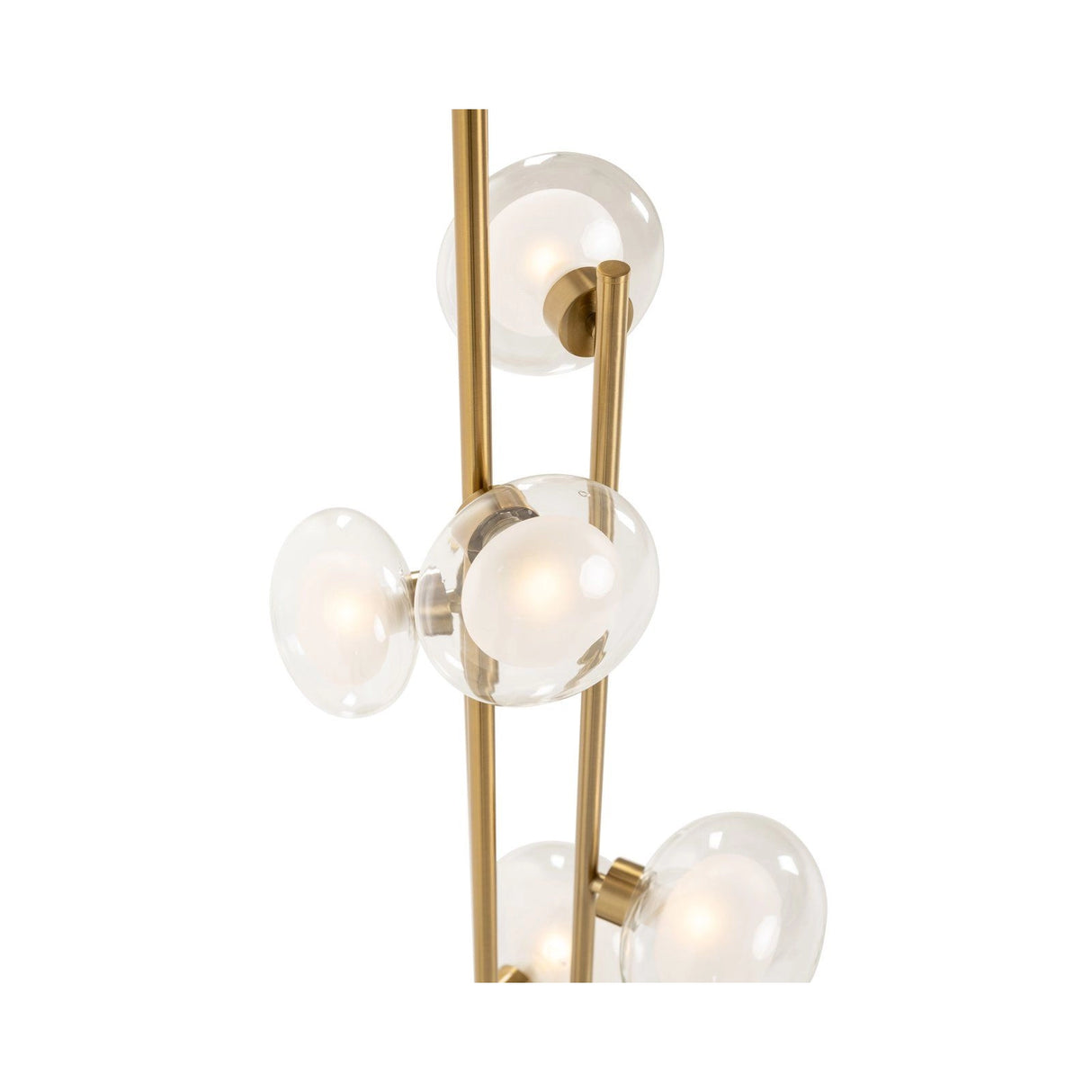 Stehlampe Luva in brushed gold aus Eisen und Glas, 33x33x140 cm von Richmond Interiors – Produktbild 3