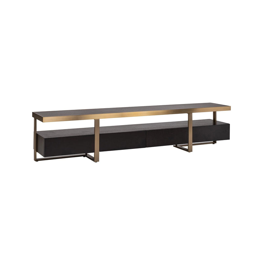 TV-Schrank Alexander Jones aus Eichenfurnier in charcoa, 220x40x49 cm von Richmond Interiors – Produktbild 1