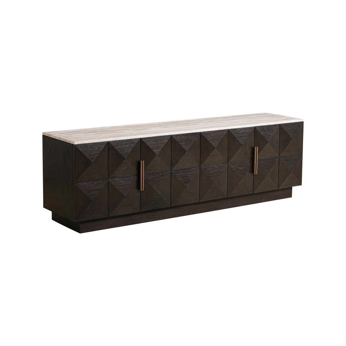 TV-Schrank Claremont in braun, 196x44 cm von Richmond Interiors – Produktbild 1