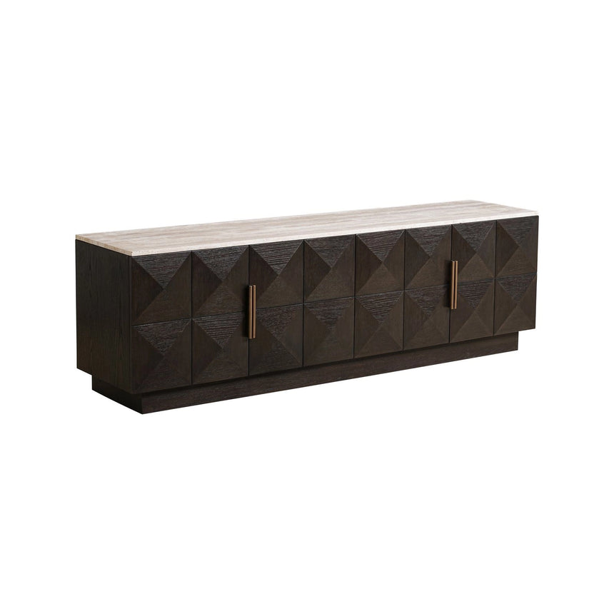 TV-Schrank Claremont in braun, 196x44 cm von Richmond Interiors – Produktbild 1