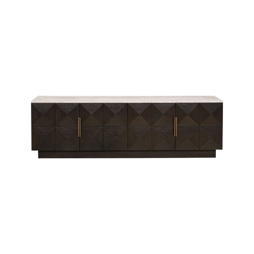 TV-Schrank Claremont in braun, 196x44 cm von Richmond Interiors – Produktbild 3