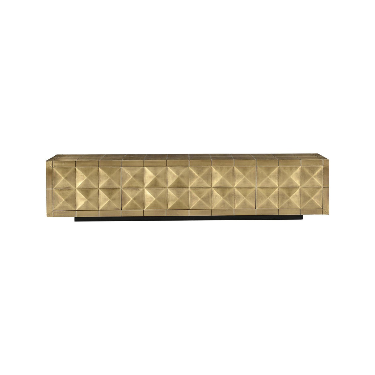 TV-Schrank Collada mit Messing-Verkleidung in brushed gold, 220x40x50 cm von Richmond Interiors – Produktbild 2