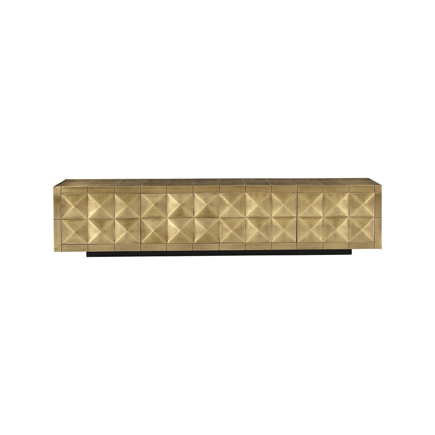TV-Schrank Collada mit Messing-Verkleidung in brushed gold, 220x40x50 cm von Richmond Interiors – Produktbild 2