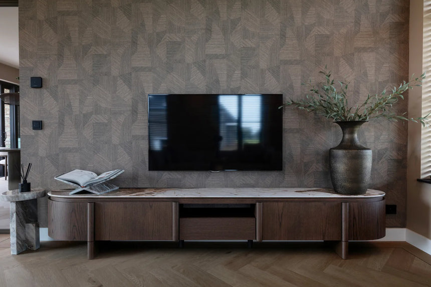TV-Schrank Langford in braun mit Keramikplatte, 220x45 cm von Richmond Interiors – Produktbild 10