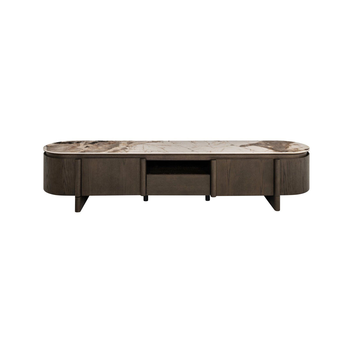 TV-Schrank Langford in braun mit Keramikplatte, 220x45 cm von Richmond Interiors – Produktbild 2
