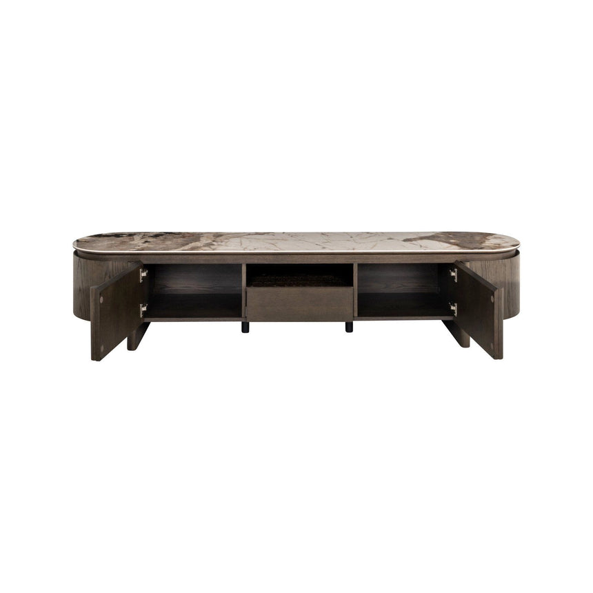 TV-Schrank Langford in braun mit Keramikplatte, 220x45 cm von Richmond Interiors – Produktbild 6