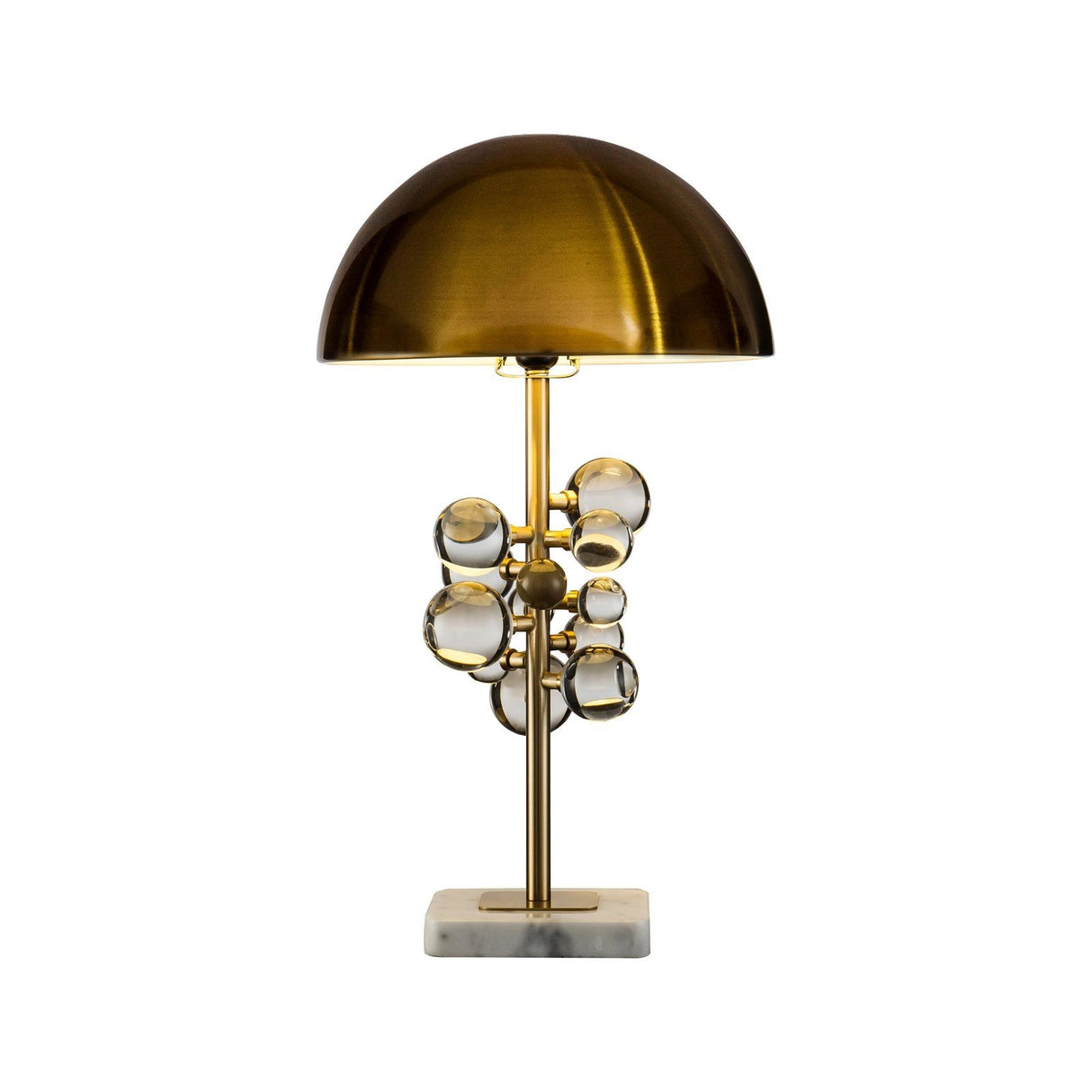 Tischlampe Bela in kupfer aus Eisen und Marmor, 35x35x61 cm von Richmond Interiors – Produktbild 1