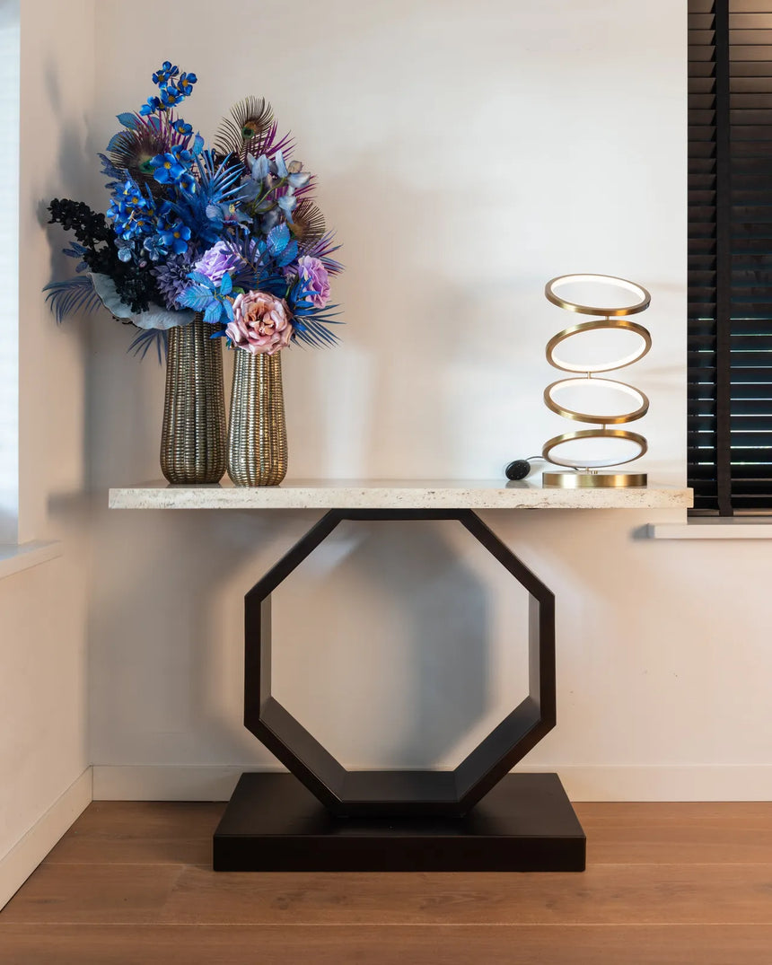 Tischlampe Jaimin in brushed gold aus Stahl, 25x25x53 cm von Richmond Interiors – Produktbild 2