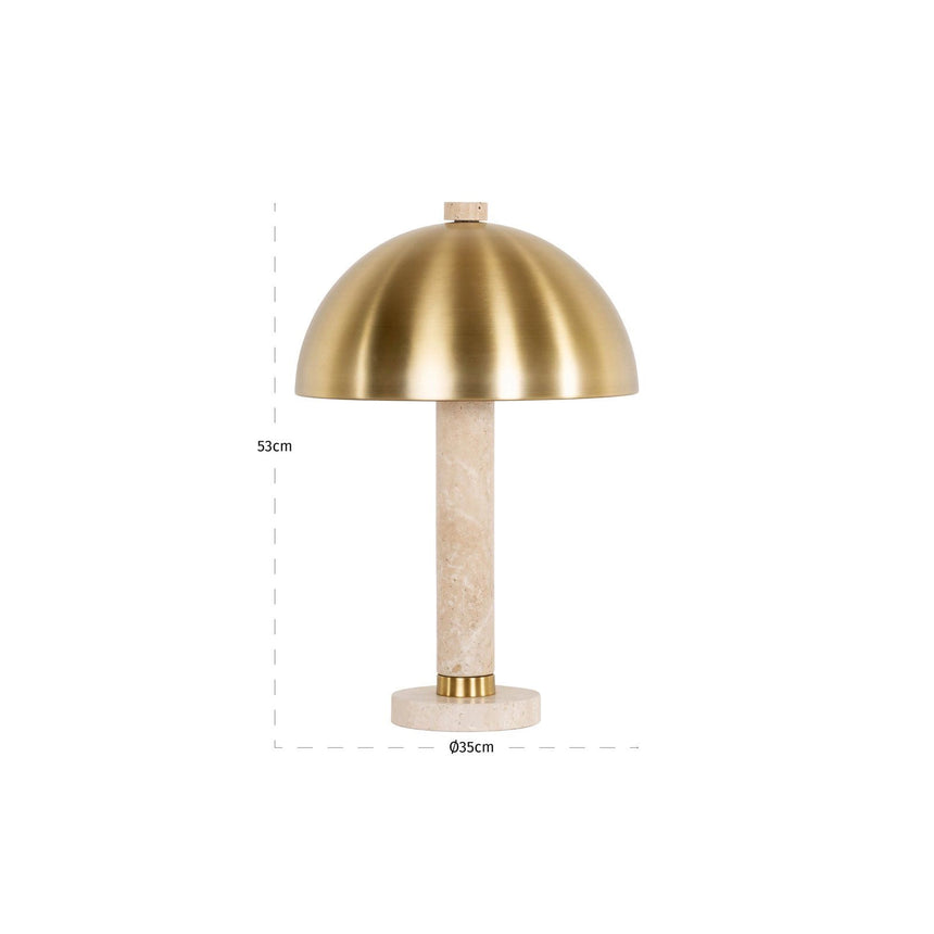 Tischlampe Jara in brushed gold aus Eisen, 35x35x53 cm von Richmond Interiors – Produktbild 3