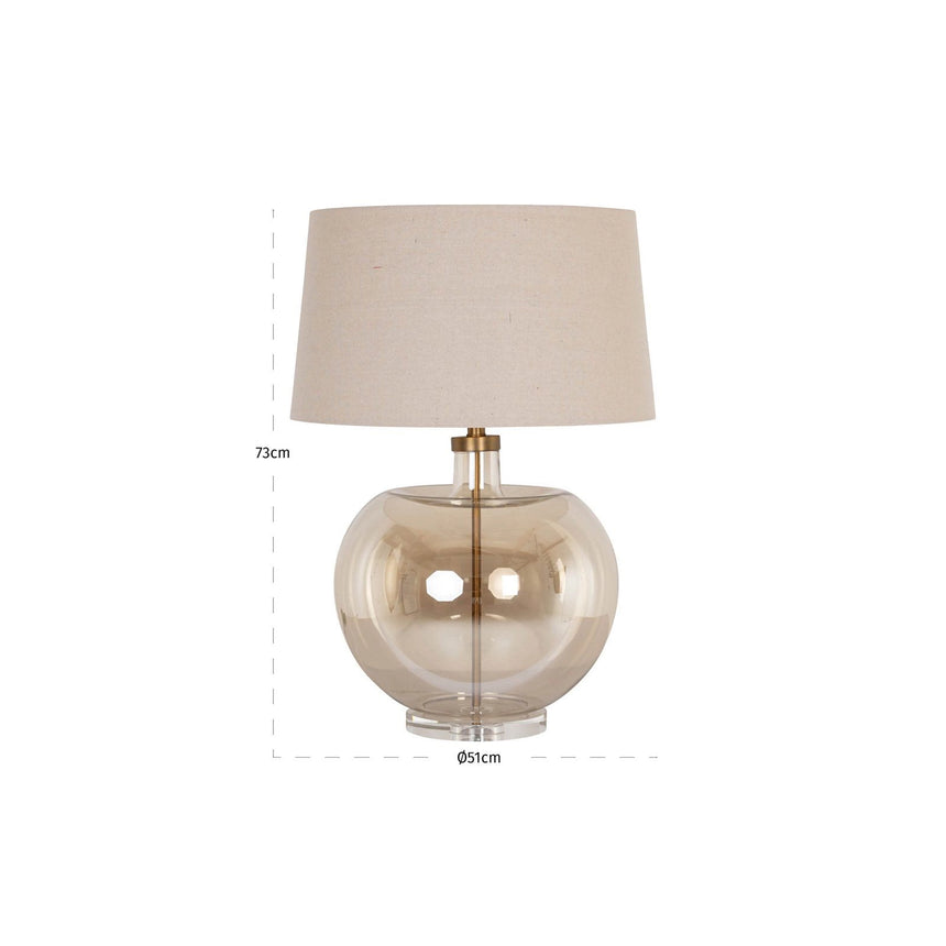 Tischlampe Jazzy in beige aus Eisen und Glas, 51x51x73 cm von Richmond Interiors – Produktbild 3