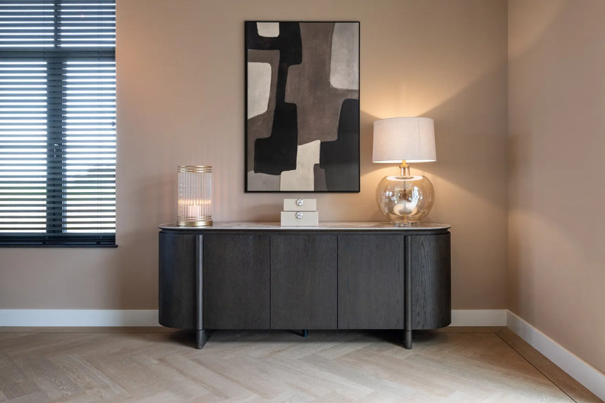 Tischlampe Jazzy in beige aus Eisen und Glas, 51x51x73 cm von Richmond Interiors – Produktbild 6